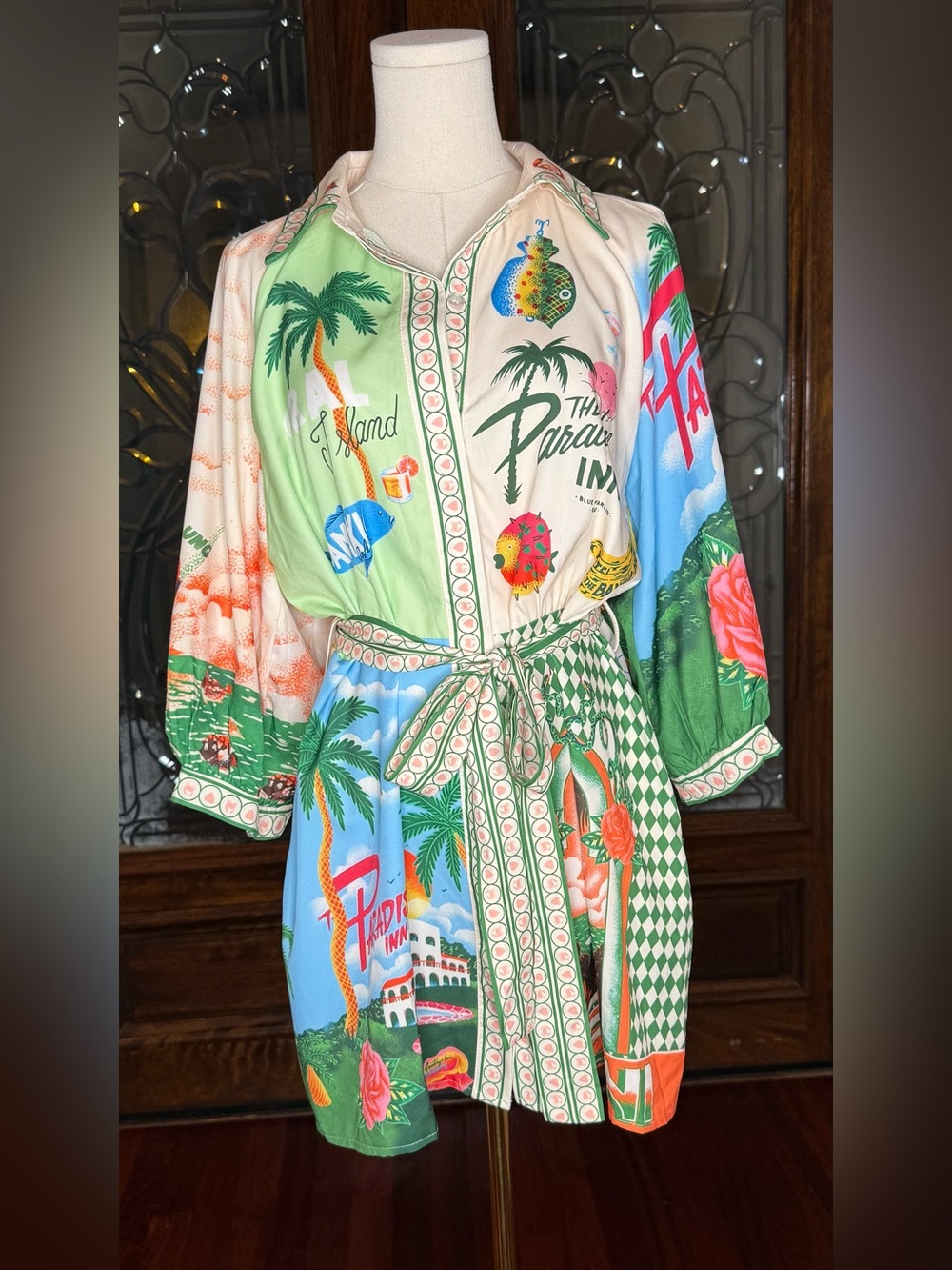 Vibrant Tropical Print Mini - New Without Tags